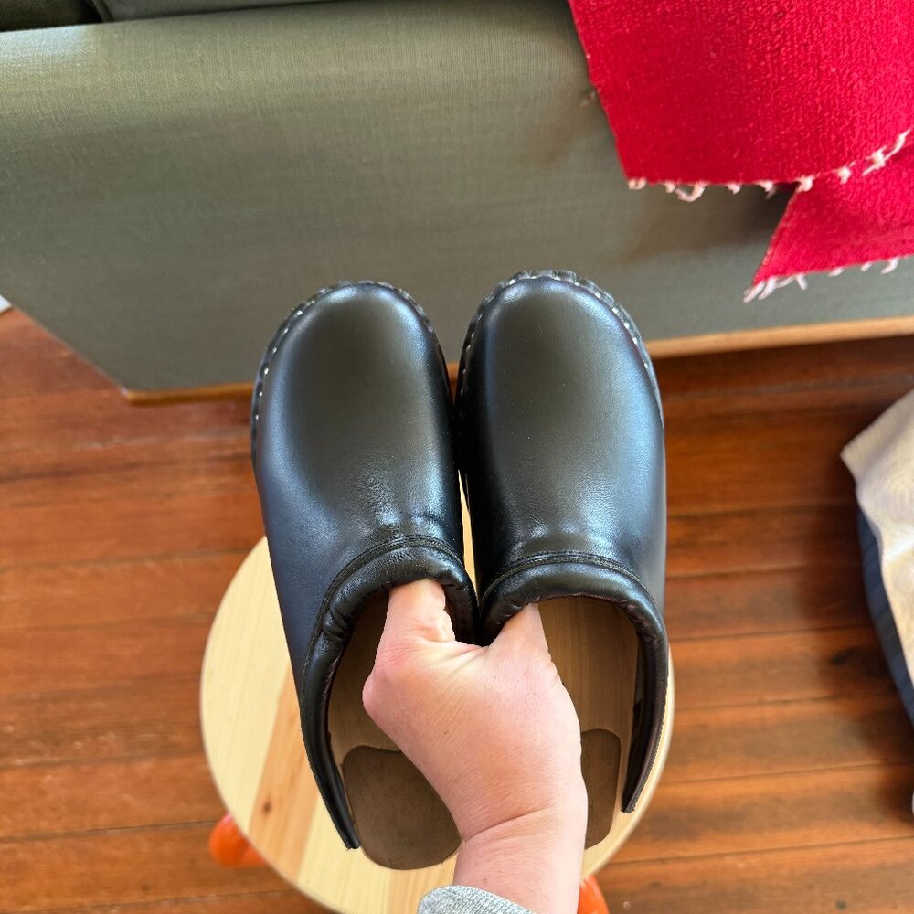 Troentorp Rembrandt Black Clogs, Women's size 39 (US Women’s 8.5/9 / Men’s 6) - Picture 8 of 15